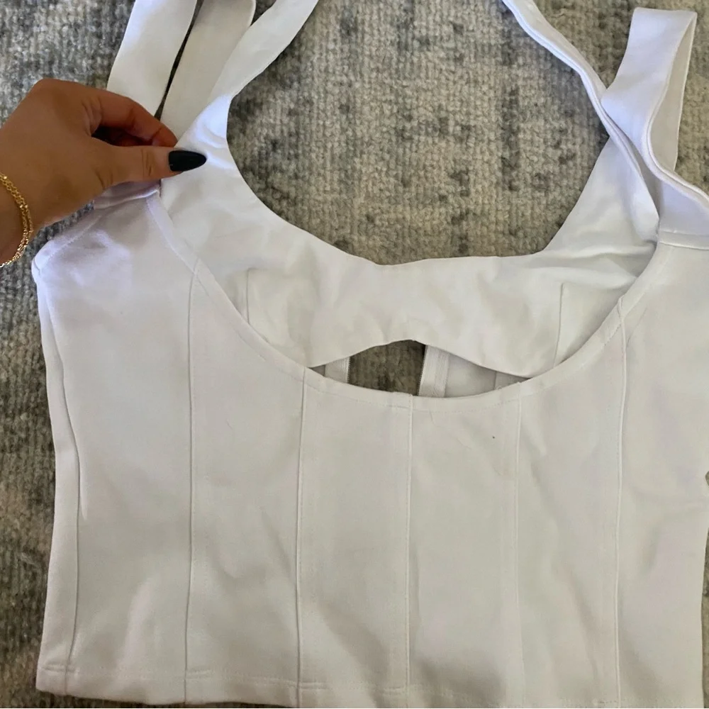 i am gia white corset tank - Picture 2 of 4